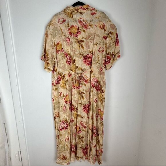 NWT Vtg 80s 90s Floral Button Front Maxi Dress 3X Cottagecore Boho Mature Modest - Picture 2 of 14